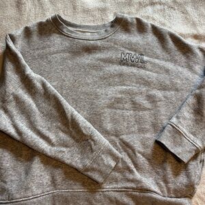 Grey MWL Cropped Crewneck